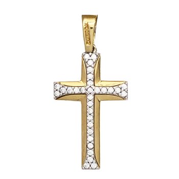 Cross 14ct gold and white