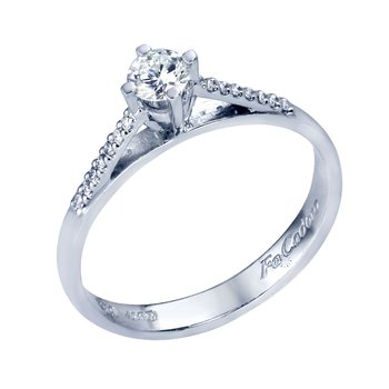Solitaire ring 18ct Whitegold
