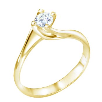 Solitaire ring 18ct gold with