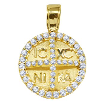 Charm 14ct gold with zircon