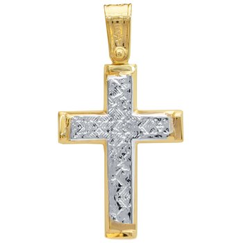 Cross 14ct Gold  and White