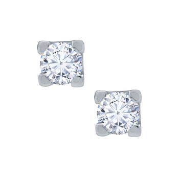 Earrings 18ct white gold with