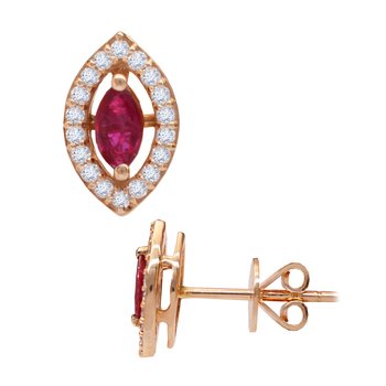 Earrings 18ct gold with