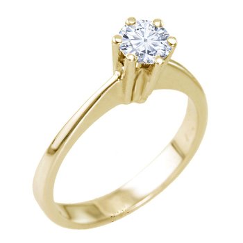 Solitaire ring 14ct gold with