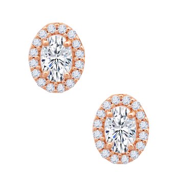 Earrings 14ct rose gold with