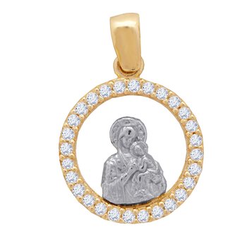 Charm 14ct gold with zircon