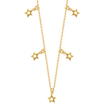 Necklace with stars 9ct gold