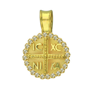 Charm 9ct gold with zircon