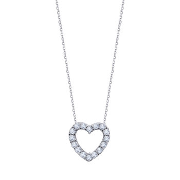 Heart Necklace in 9ct White