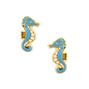 Earrings 9ct Gold Hippocampus