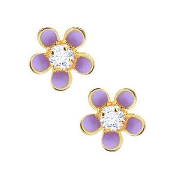 Flower Earrings 9ct Gold with