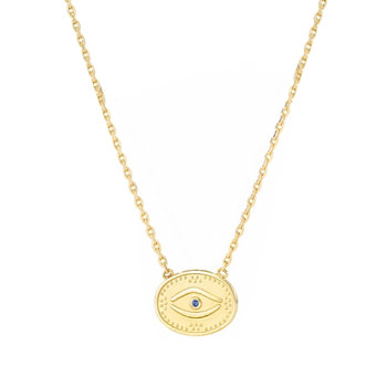 Two-faced Talisman Necklace in 14Ct Gold by TRIANTOS