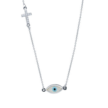 Necklace 14ct White Gold Eye