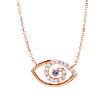 Necklace 14ct Rose Gold Eye