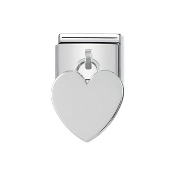NOMINATION Link - CHARMS PLATES steel and silver 925 Pendant Heart