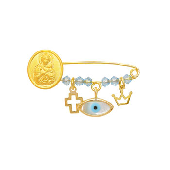 Pin 9ct gold with Eye, Crown