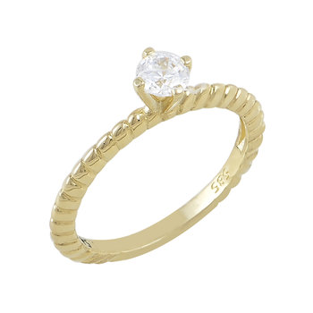Solitaire ring 14ct Gold with