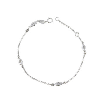 Bracelet 14ct White Gold with