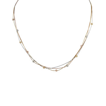 Necklace 14ct Gold, White