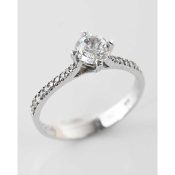 Solitaire Ring 14ct White