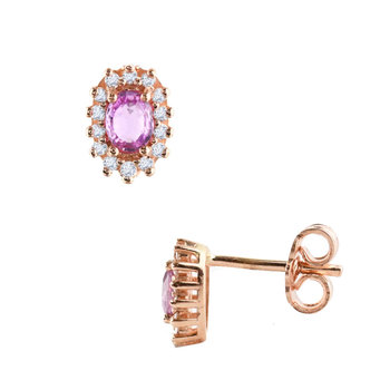 Earrings 18ct Rose Gold with