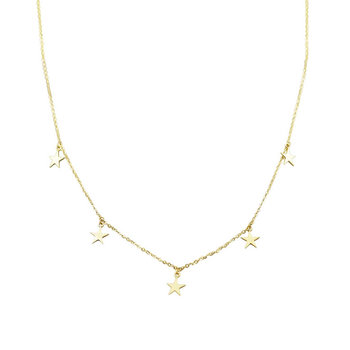 Necklace 9ct Gold Stars by