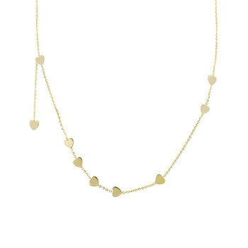Necklace 9ct Gold Hearts by