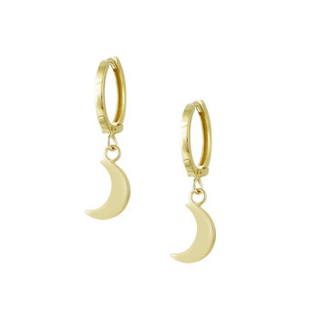 Earrings 14ct Gold Crescent