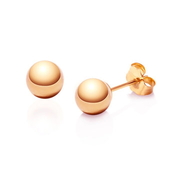 Earrings Sphere 14K Rose Gold