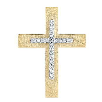 14ct Gold Cross with Zircon