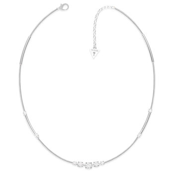 GUESS Sunburst Stainless Steel Necklace with Zircons