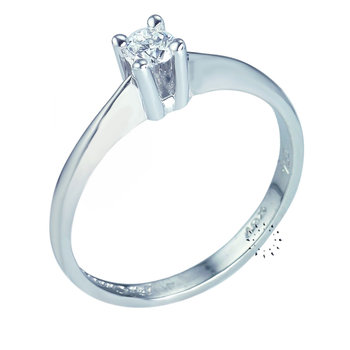 Solitaire Ring 18ct White