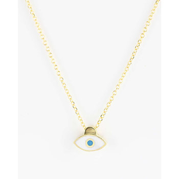 9ct Gold Necklace with Enamel