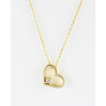 9ct Gold Heart Necklace with