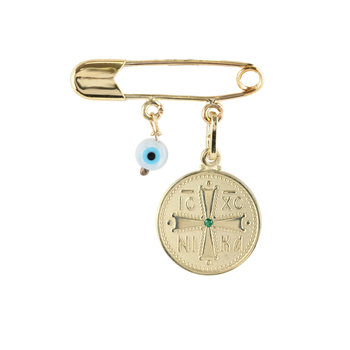 14ct Gold Pin with Charm by