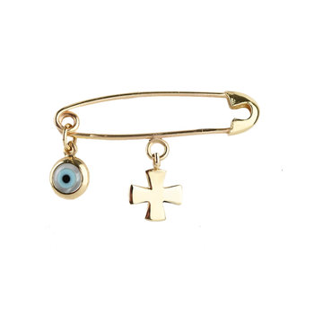 9ct Gold Pin with Cross by