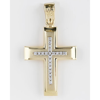 14ct Two-Toned Gold Cross
