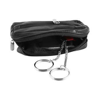 Black Leather key pouch