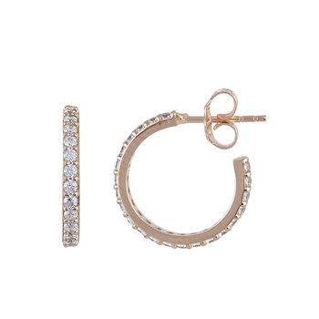 14ct Rose Gold Hoops with