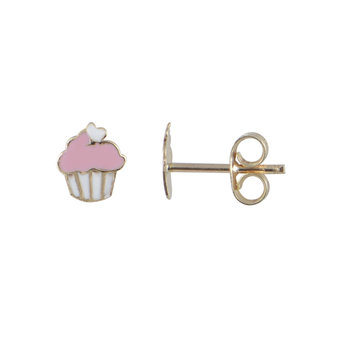 9ct Gold Earrings in Cupcake