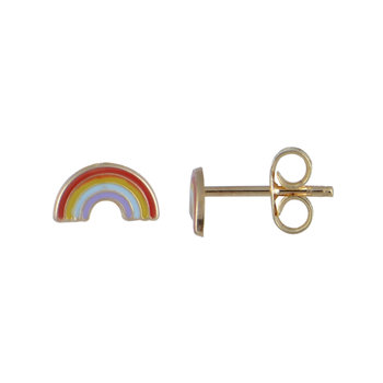 9ct Gold Earrings in Rainbow