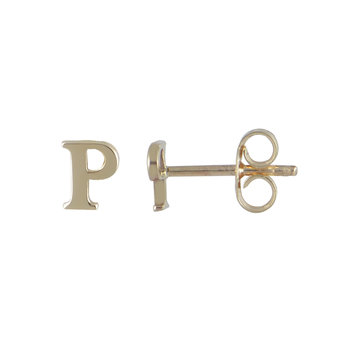 9ct Gold Initial Earring by
