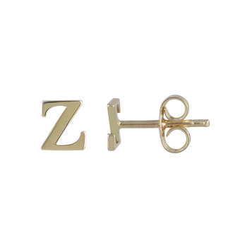 9ct Gold Initial Earring by