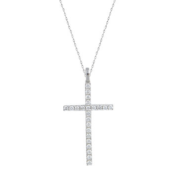 Necklace with cross in 18K