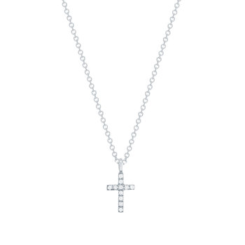 Necklace with cross in 18K