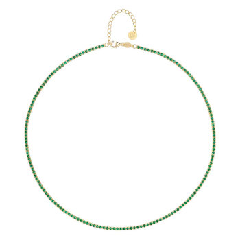 DOUKISSA NOMIKOU Emerald Tennis Necklace Gold