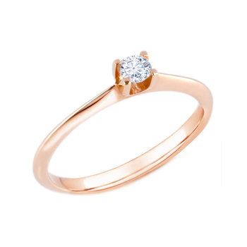 18ct Rose Gold Solitaire Ring