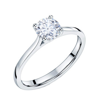 18ct White Gold Engagement Ring with Diamond by Savvidis (Νο 54)