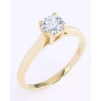 14ct Gold Solitaire Ring with