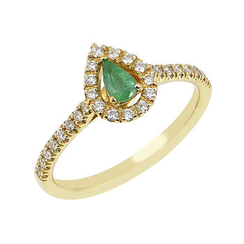18ct Ring with Emerald and